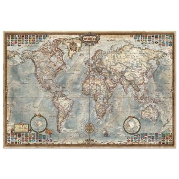EDUCA-pussel - 1500 bitar - Världen, politisk karta