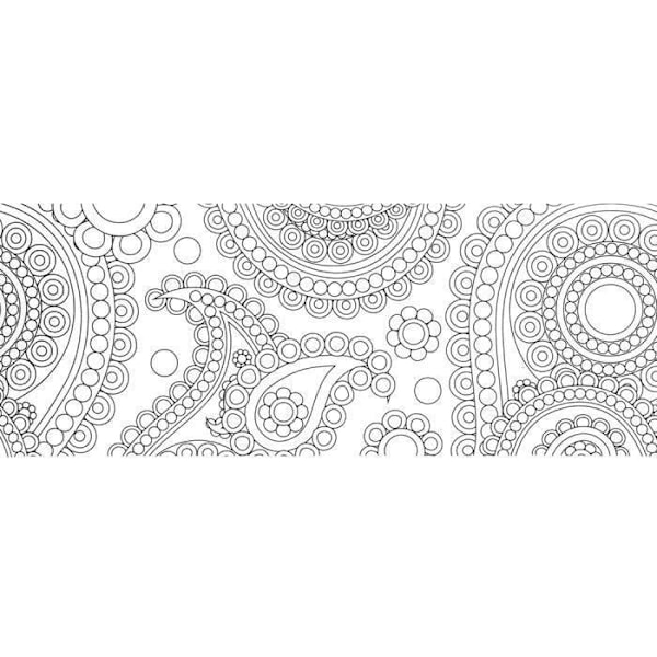 Washi tape til farvelægning - ARTEMIO - Flower power - 5cm - Sort Svart