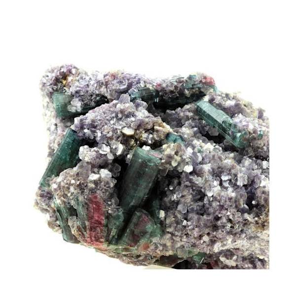 Kivet ja mineraalit. Turmaliini + Lepidoliitti. 3864,5 ct. Pederneiran kaivos, Minas Gerais, Brasilia. Grå