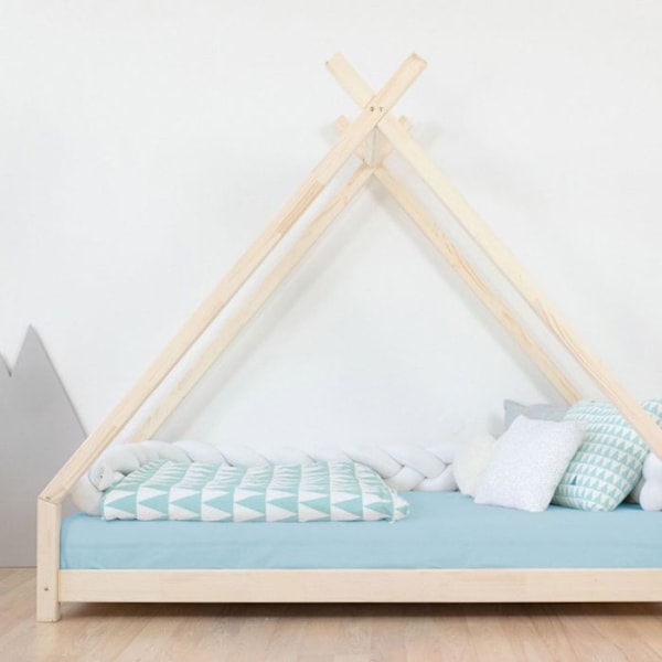 Lit tipi barn TAHUKA 90 x 160 grøn petroleum Grön