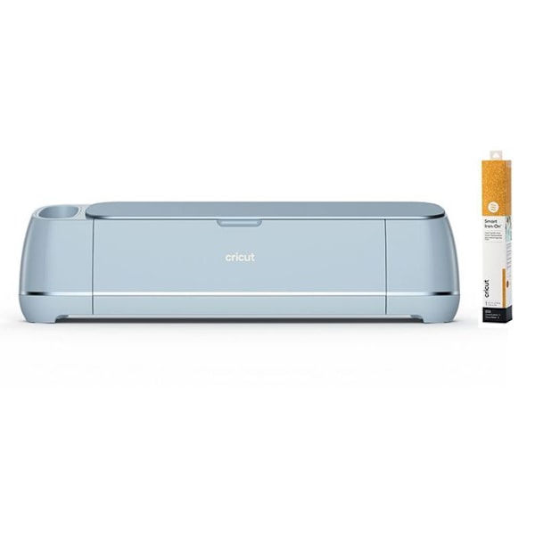 Cricut Maker 3 -leikkuukone + glitterkulta silitettävä flex 91 x 33 cm Blå