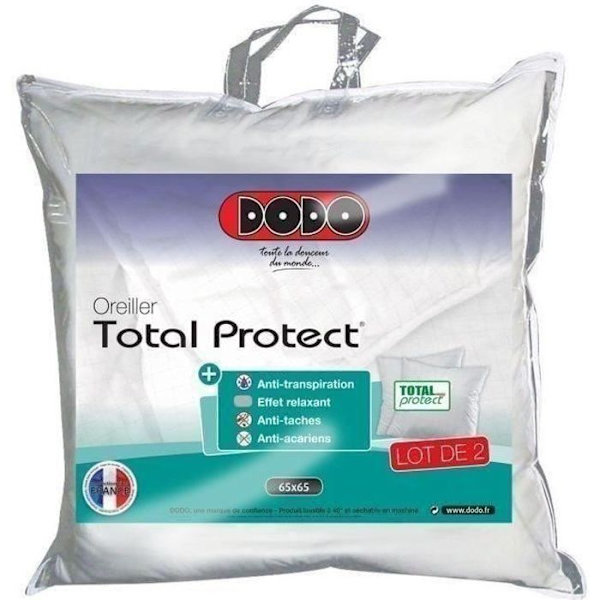 DODO -sarja 2 Total Protect -tyynyä 65x65 cm valkoinen Vit