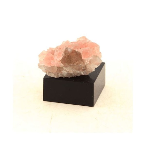 Sten og mineraler. Pink Fluorit + Kvarts. 26,30 øre. Talèfre, Mont-Blanc-massivet, Frankrig. Rosa
