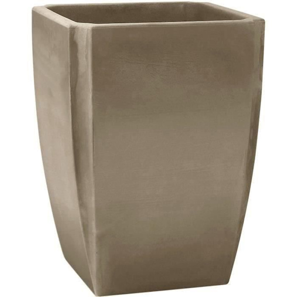 EDA Pensasruukku Korkea PALMEA 65 L - Kaksinkertainen Seinämä - Integroitu Vesisäiliö - 47 x 47 x 65 cm - Taupe - EDA kastanj