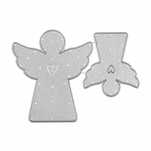 Skabelon til udskæring - sct.-LS - Engle vagt - 2 stk. - Multifarvet - 4,5-6,5cm x 4-5,7cm Transparent