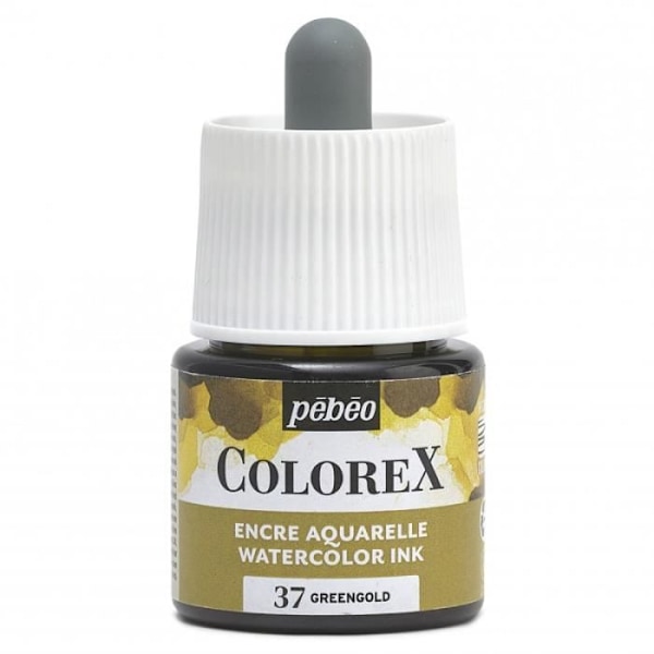 Akvarelblæk - PEBEO - Colorex - 45 ml - Farve Greengold - Mixte Grönguld