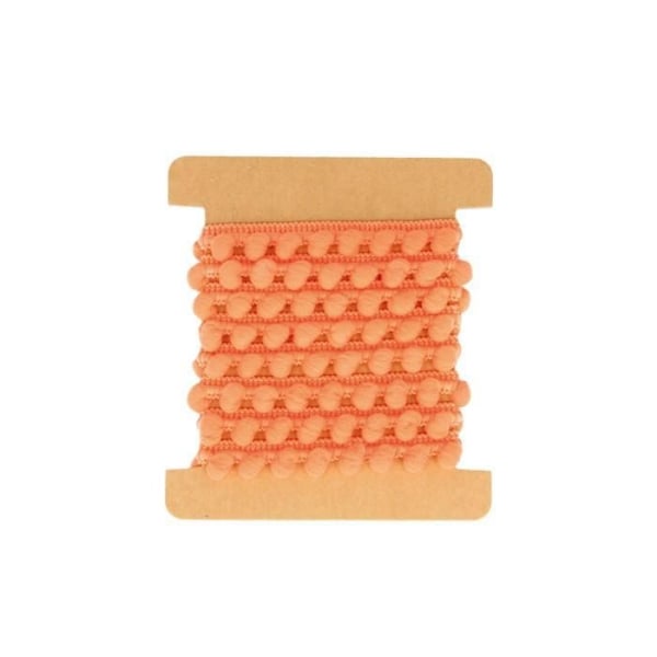 Ruban pompons - ARTEMIO - 1m - Orange - 1cm bred - Tillbehör för gör-det-själv Orange