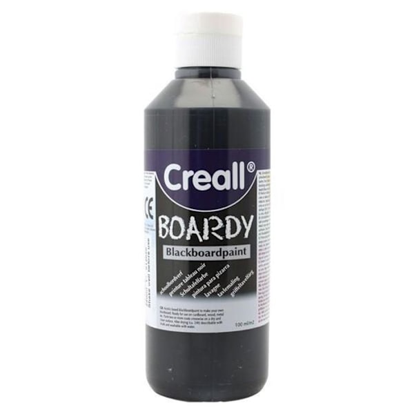 Tavelfärg - CREALL - 34004 - Flaska 250ml - Färg Svart - Matt finish Svart