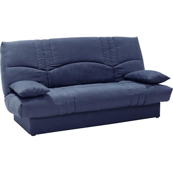 THELMA 3-sits bäddsoffa - Mörkblått Soro-tyg - Säng 125x190 cm - L190 x D92 x H96 cm Mörkblå