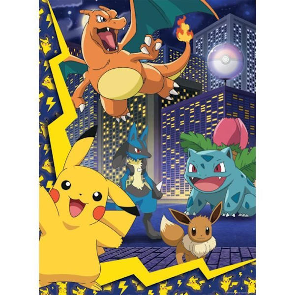 Pussel med 150 bitar Pokémonstaden, Pokémon, För barn, från 7 år, Nathan, 086189 Flerfärgad
