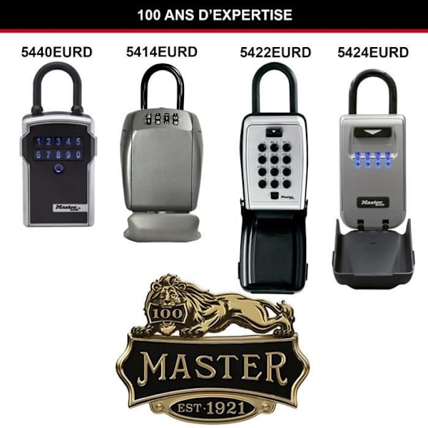 Suojattu avainlaatikko - MASTER LOCK - Painopainikkeet - Kahva - Valitse Access Jaa avaimesi turvallisesti
