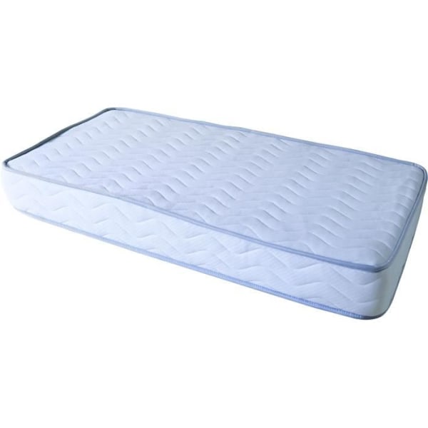 Seng Baby Comfort XXL TINEO 60x120x15cm - Uden Behandling - Fremstillet I Frankrig - 2 Års Garanti Vit
