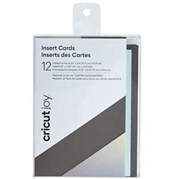 Cricut - 12 A2-kortin ja kirjekuoren pakkaus - harmaa ja holografinen hopea