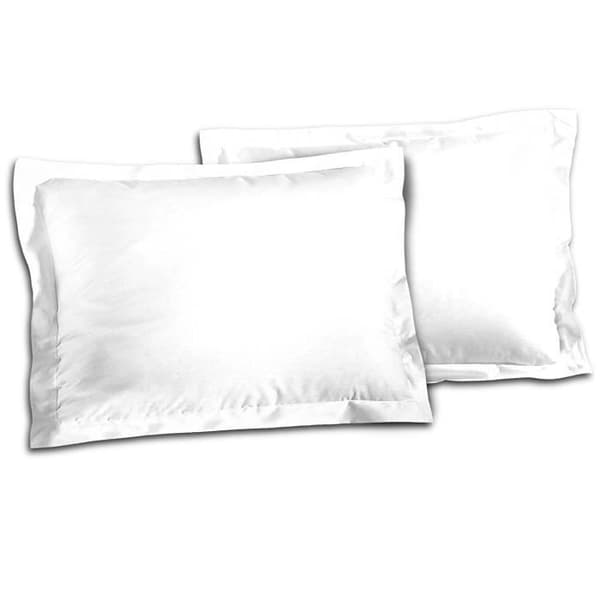 LOVELY HOME Pack av 2 örngott 100% bomull 50x70 cm - Vit Vit