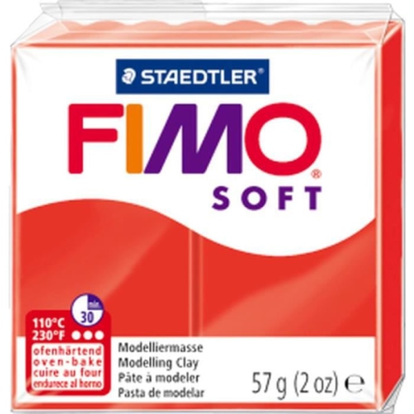 FIMO Polymer Clay - FIMO Brand - Mjuk modell - Indian Red Color - 56g