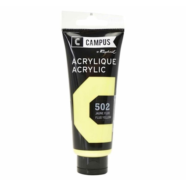 Akryylimaali 100 ml - Neonkeltainen n°502 Gul