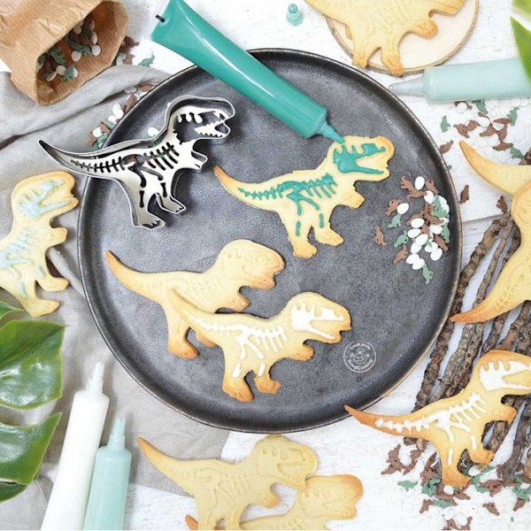 Udstansningsværktøj med dinosaur-præg - Scrapcooking