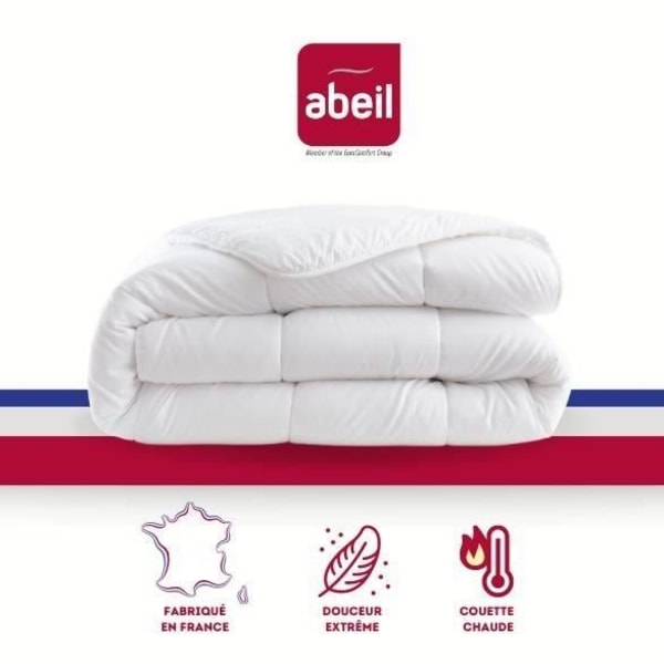 Lämmin peitto 400gr/m² Douceur Auvergnate - 140 x 200 cm - 1 henkilö - ABEIL