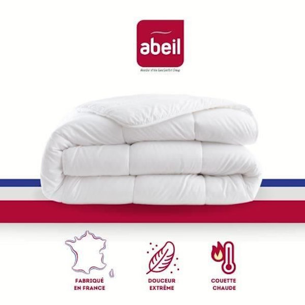 Varmt täcke 400gr/m² Douceur Auvergnate - 140 x 200 cm - 1 person - ABEIL Vit