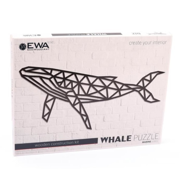 Träväggpussel - Whale - EWA - Abstrakt - Mindre än 100 bitar - Blandat