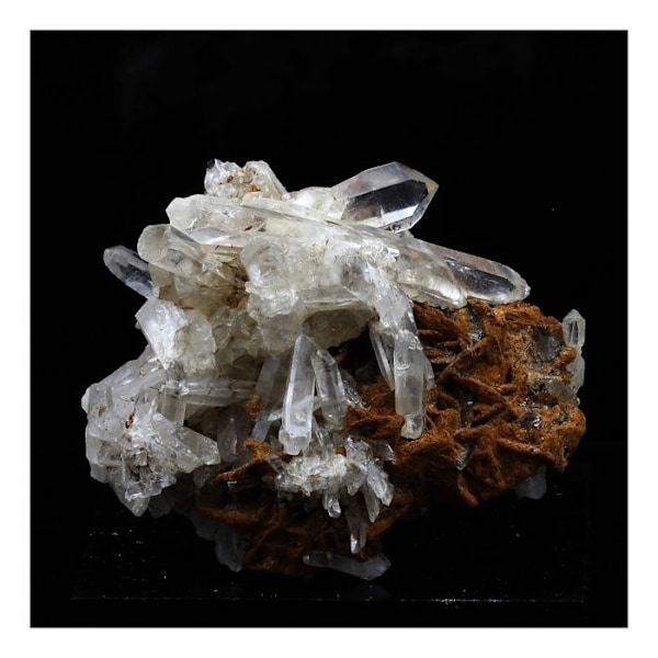 Sten og mineraler. Muzo Quartz + Siderite. 242,0 øre. Montjean, Vizille, Frankrig..
