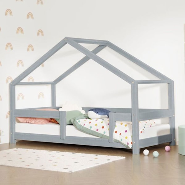 'Lit cabane enfant LUCKY 80 x 180 harmaa' Grå