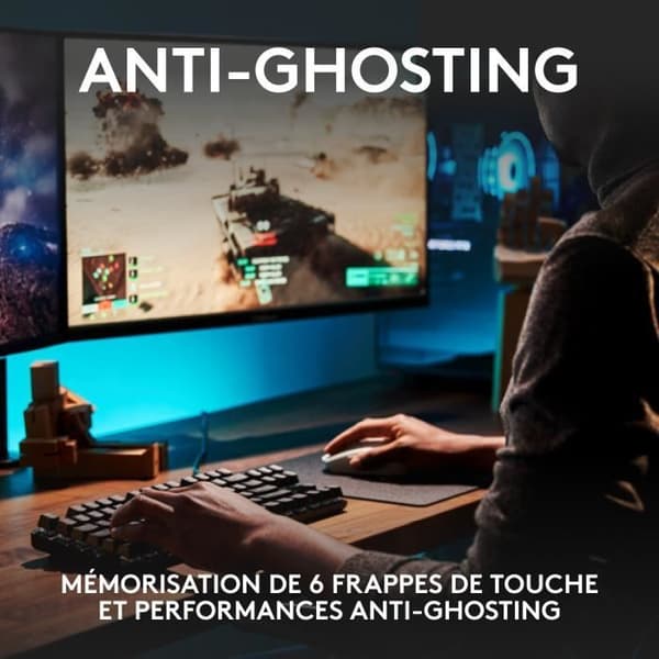 Gamingtastatur - Kable - Logitech G - G413 TKL SE - AZERTY - Baggrundsbelyst - Sort