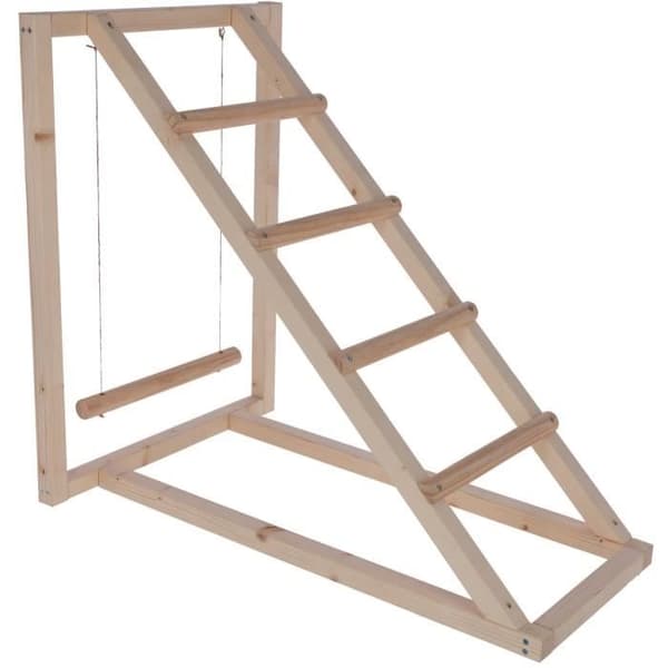Klatretårn til høns - KERBL - 85 x 55 x 76 cm - Med gynge - Robust stige