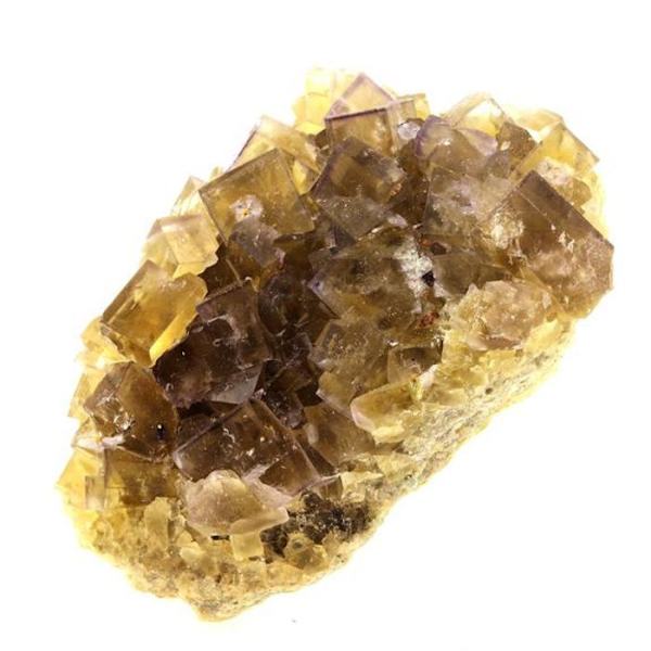 Sten og mineraler. Fluorit. 252,0 øre. Valzergues, Aveyron, Occitanie, Frankrig..