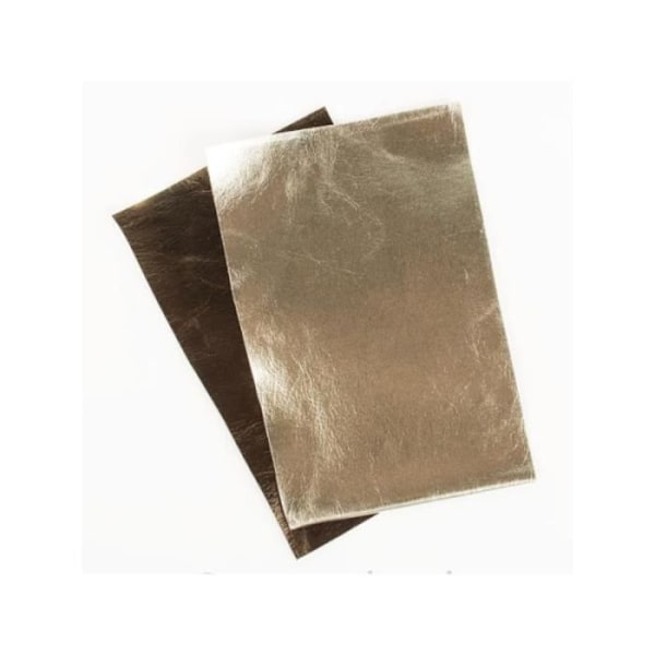 2 Coupons simili læder metal 'Rayher' Guld/Brons 9.5x15 cm