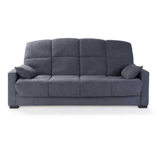 3-personers sovesofa - Grå stof - 17 cm madras - L223 x D96 x H 103 cm - MEGAN Grå