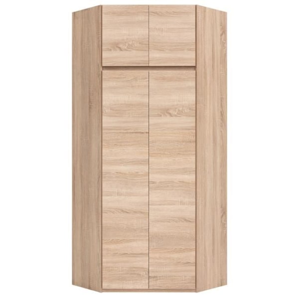 Vinkelskab - Sonoma eg dekoration - 4 døre - B 80,5 cm - ACADEMICA Sonoma ekdekor