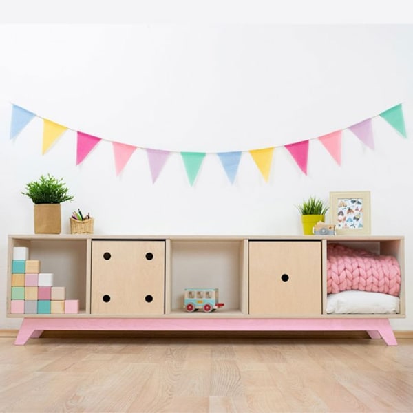 DICE pink opbevaringsboks 2 Rosa