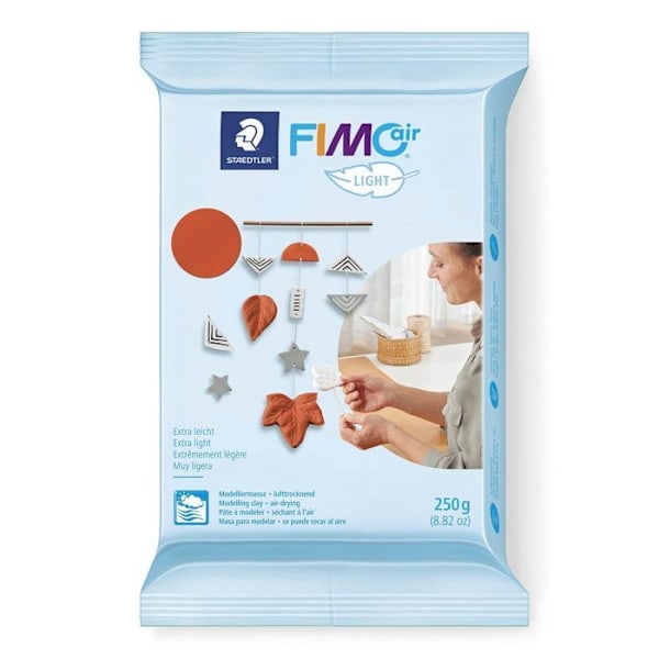 2 Fimo Air Light polymerler 250 g Hvid + Terracotta Flerfärgad