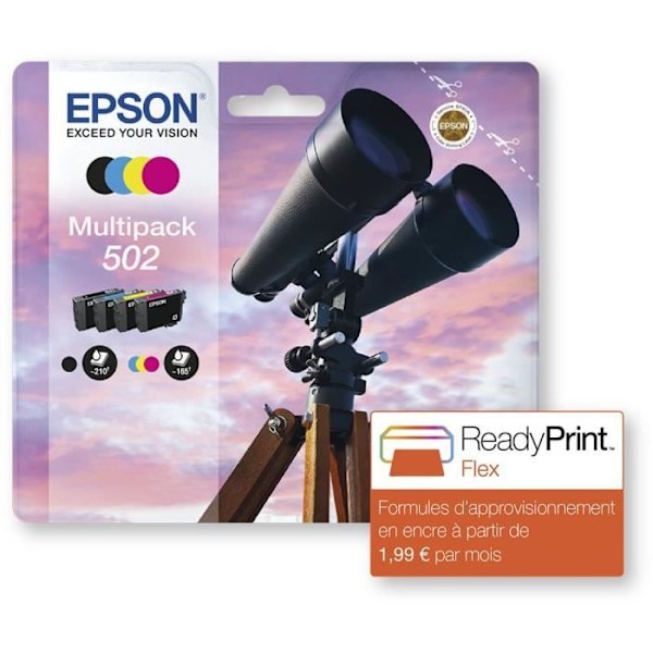 EPSON Multipack 502 - Kikkert - Sort, Cyan, Magenta, Gul (C13T02V64020)