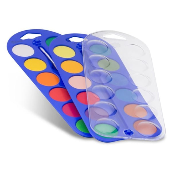 Vesiväripalette 24 väriä Ø 30 mm Flerfärgad