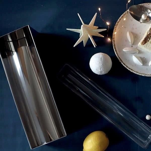 Bûcheform - SCRAPCOOKING - Inox med insats - 30x8x6.5cm grå