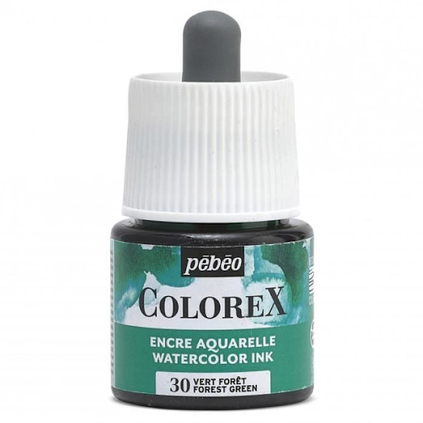 Colorex Watercolor Ink - 30 - Skogsgrönt - 45 ml