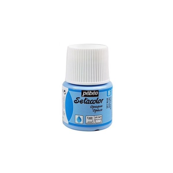 Textilfärg - Pébéo - Setacolor opaque - Himmelsblå N°86 - 45ml - Blandat Himmelsblå N°86