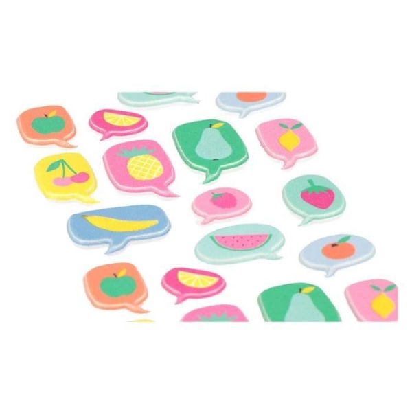 3D Tutti Frutti Philactères Stickers - ARTEMIO - För barn från 5 år - Rosa Rosa