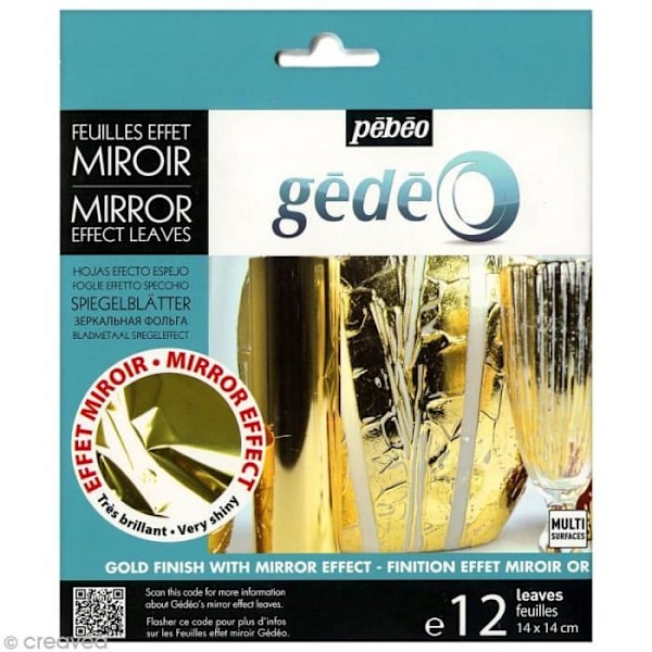 Spegelblad - Gédéo - Guld - 12-pack - Metall - Inomhus gyllene