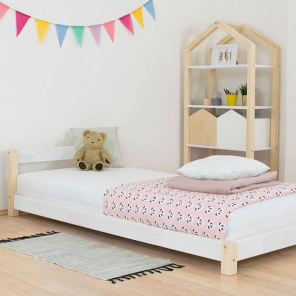 Sänky lapsille DREAMY 90 x 190 - valkoinen ja luonnollinen Vit