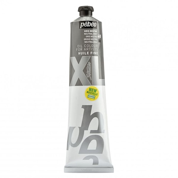 Olja färg - PEBEO - Utvald - Tube XL 200 ML - Neutral grå - Snabbtorkande Neutral grå