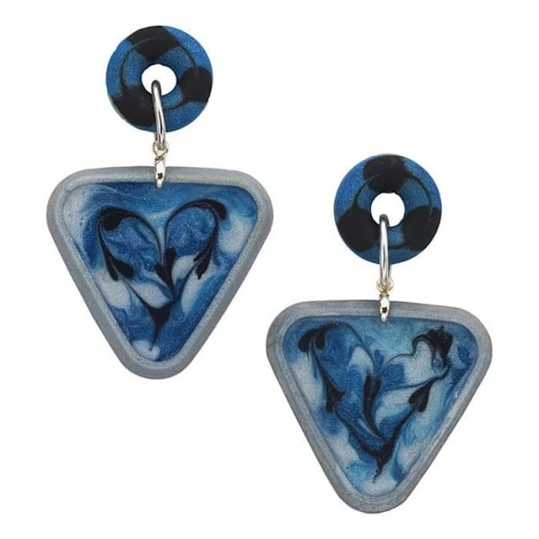 Flexibel silikonform Cabochon Blå