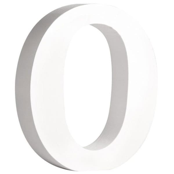 Brev MDF O, vit, 11cm, tjocklek 2cm