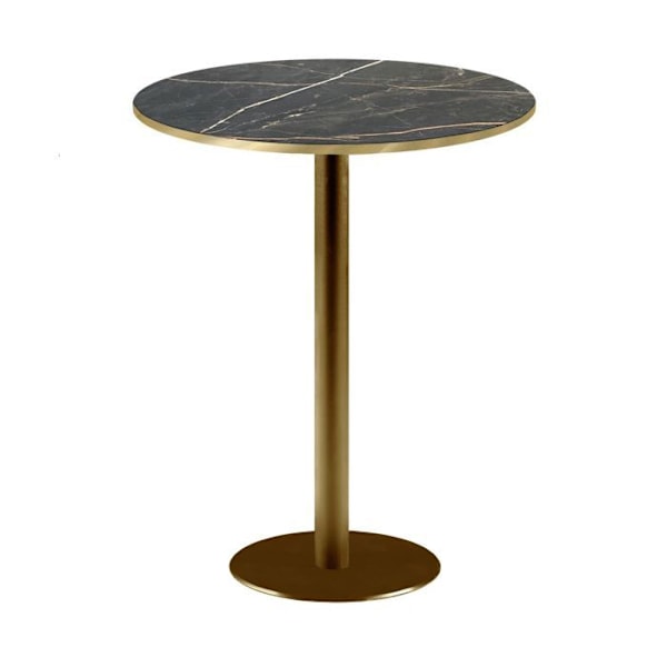 Pyöreä korkea tanko Ø 60 cm Rooma bistro tulimarmori Svart