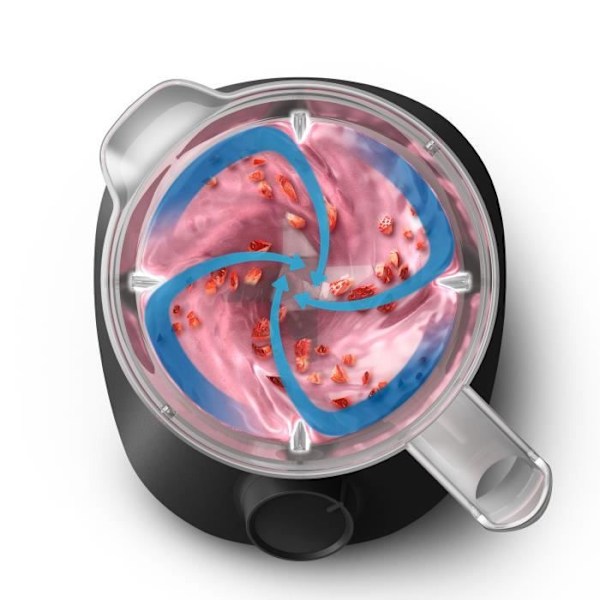 Blender - PHILIPS - Daglig HR2041/41 - 4 ProBlend blade – Maksimal kapacitet på 1,9L – 450 W - 1 hastighed - Pulsfunktion - Sort
