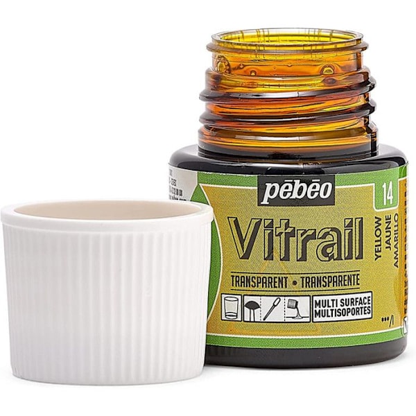 Transparent glasmaleri - PEBEO - 45ml - Transparent gul Gennemsigtig gul