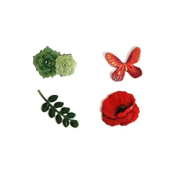 Silikonform - Ej specificerad - Blommor - 10 avtryck - 20,5x13,5cm - För polymerlera