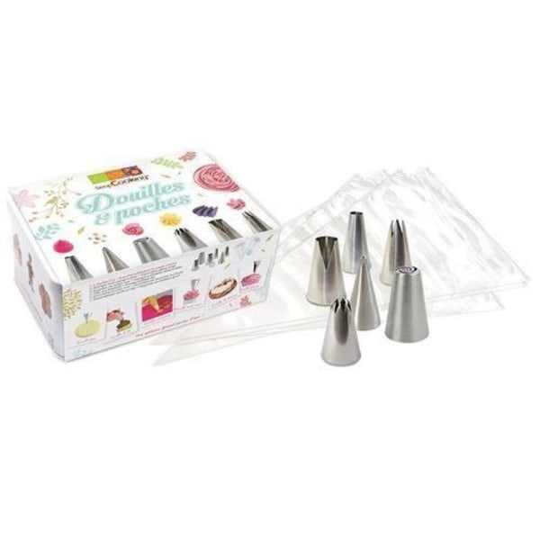 Scrapcooking sæt med 6 rustfri stål sprøjteposer - 3700392439552